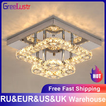 Load image into Gallery viewer, Luxury 2 Layer K9 Crystal LED Ceiling Chandelier