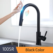 Load image into Gallery viewer, Black Smart Touch Kitchen Faucets