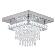 Load image into Gallery viewer, Modern Chrome Crystal Ceiling Light