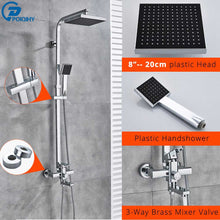 Load image into Gallery viewer, Black Bathroom Shower Faucet Set Wall Mount