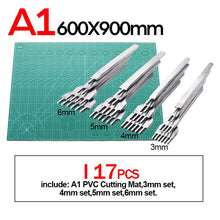 Load image into Gallery viewer, Professional Self-Healing, Double-Sided PVC Cutting Mat, with blades