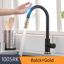 Load image into Gallery viewer, Black Smart Touch Kitchen Faucets