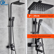 Load image into Gallery viewer, Black Bathroom Shower Faucet Set Wall Mount
