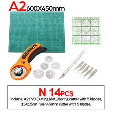 Load image into Gallery viewer, Professional Self-Healing, Double-Sided PVC Cutting Mat, with blades