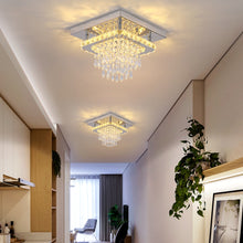 Load image into Gallery viewer, Modern Chrome Crystal Ceiling Light
