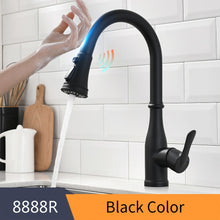 Load image into Gallery viewer, Black Smart Touch Kitchen Faucets
