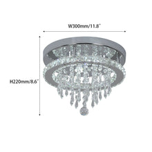 Load image into Gallery viewer, Modern Chrome Crystal Ceiling Light