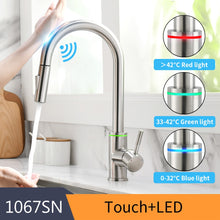 Load image into Gallery viewer, Black Smart Touch Kitchen Faucets