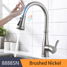 Load image into Gallery viewer, Black Smart Touch Kitchen Faucets