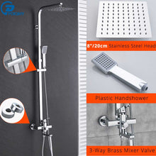 Load image into Gallery viewer, Black Bathroom Shower Faucet Set Wall Mount