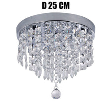 Load image into Gallery viewer, Modern Chrome Crystal Ceiling Light