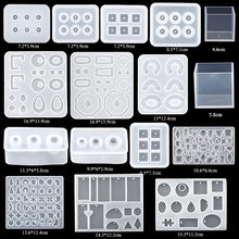 Load image into Gallery viewer, 16 Styles Epoxy Casting Molds Set Silicone