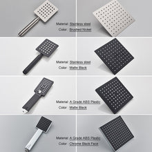 Load image into Gallery viewer, Black Bathroom Shower Faucet Set Wall Mount