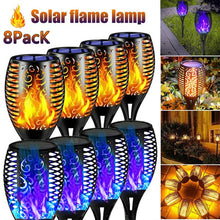 Load image into Gallery viewer, Solar Flickering Flame Torch Lights Outdoor