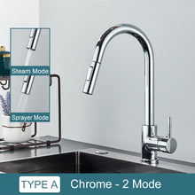 Load image into Gallery viewer, Black Kitchen Faucet Two Function Single Handle Pull