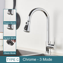 Load image into Gallery viewer, Black Kitchen Faucet Two Function Single Handle Pull