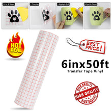 Load image into Gallery viewer, HTVRONT Transfer Tape Paper Blue Alignment Grid Application Film