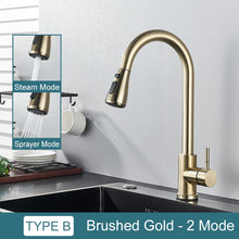 Load image into Gallery viewer, Black Kitchen Faucet Two Function Single Handle Pull