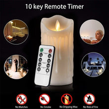 Load image into Gallery viewer, Flickering Flameless Pillar LED Candle with Remote 3 Pcs
