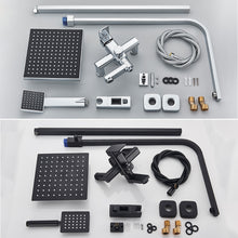 Load image into Gallery viewer, Black Bathroom Shower Faucet Set Wall Mount