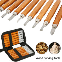 Load image into Gallery viewer, 12pcs Wood Carving Chisel Knife Tools Set