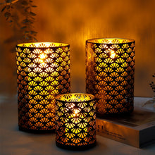 Load image into Gallery viewer, 3Pcs Fan Pattern Metal Candle Holder
