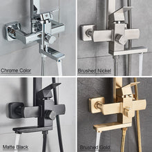 Load image into Gallery viewer, Black Bathroom Shower Faucet Set Wall Mount