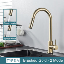 Load image into Gallery viewer, Black Kitchen Faucet Two Function Single Handle Pull