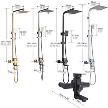 Load image into Gallery viewer, Black Bathroom Shower Faucet Set Wall Mount