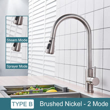 Load image into Gallery viewer, Black Kitchen Faucet Two Function Single Handle Pull