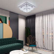 Load image into Gallery viewer, Modern Chrome Crystal Ceiling Light