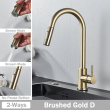 Load image into Gallery viewer, Brushed Nickel Kitchen Faucet