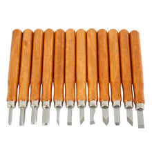 Load image into Gallery viewer, 12pcs Wood Carving Chisel Knife Tools Set