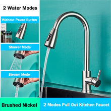 Load image into Gallery viewer, Brushed Nickel Kitchen Faucet