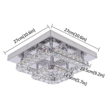 Load image into Gallery viewer, Modern Chrome Crystal Ceiling Light