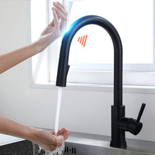 Load image into Gallery viewer, Black Smart Touch Kitchen Faucets