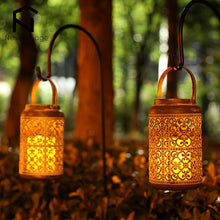 Load image into Gallery viewer, 2Pcs Vintage Metal Candle Holders with Flameless LED Candles