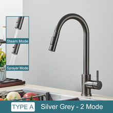 Load image into Gallery viewer, Black Kitchen Faucet Two Function Single Handle Pull