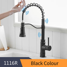 Load image into Gallery viewer, Black Smart Touch Kitchen Faucets