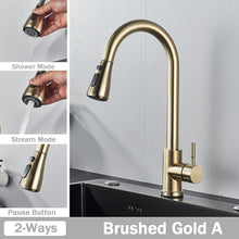 Load image into Gallery viewer, Brushed Nickel Kitchen Faucet