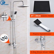 Load image into Gallery viewer, Black Bathroom Shower Faucet Set Wall Mount
