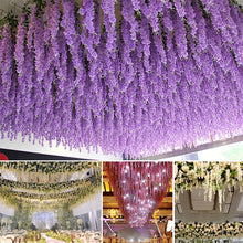 Load image into Gallery viewer, Wisteria Artificial Flower Rattan Wreath Arch 12Pcs
