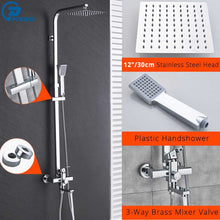 Load image into Gallery viewer, Black Bathroom Shower Faucet Set Wall Mount
