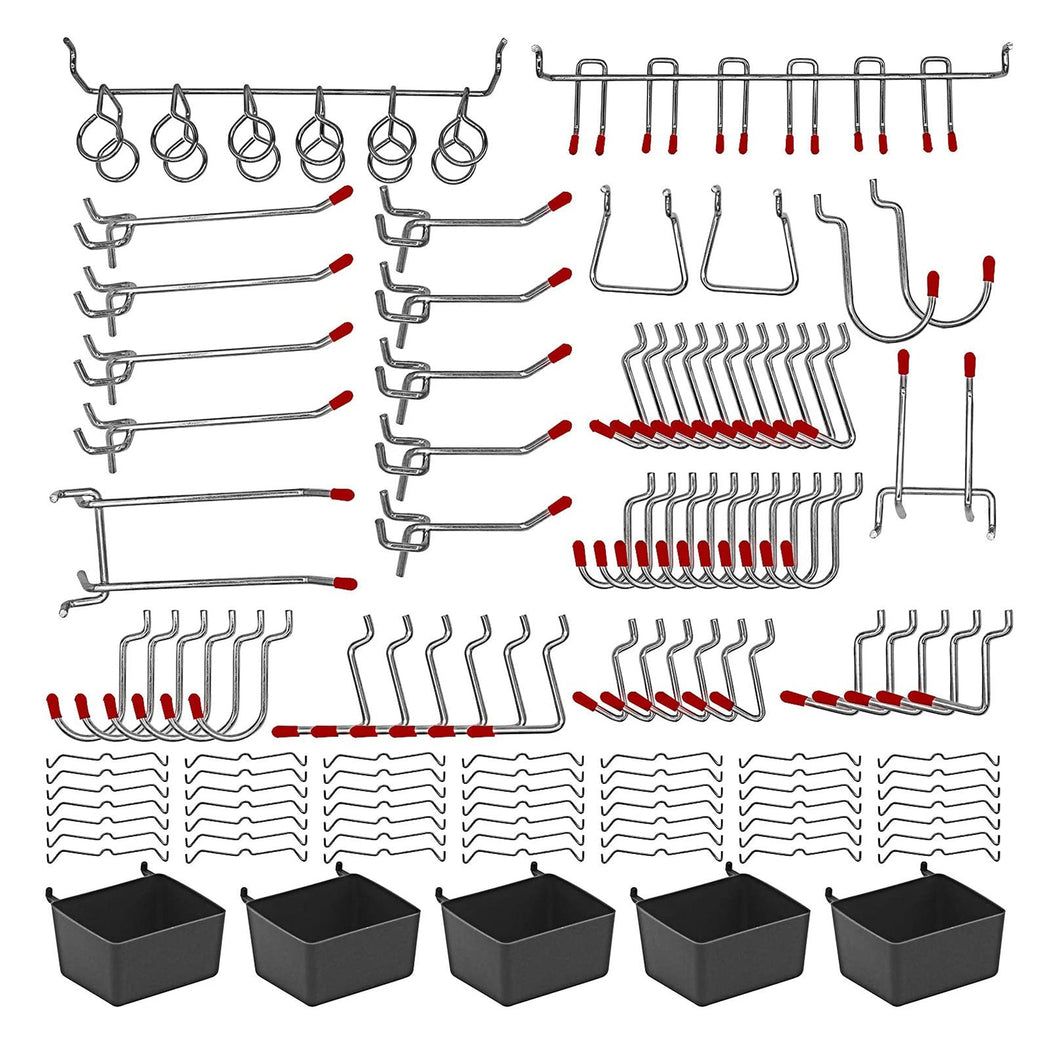 114pcs/140pcs Metal Assorted Pegboard Hooks