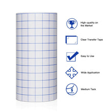 Load image into Gallery viewer, HTVRONT Transfer Tape Paper Blue Alignment Grid Application Film
