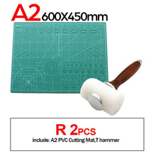 Load image into Gallery viewer, Professional Self-Healing, Double-Sided PVC Cutting Mat, with blades
