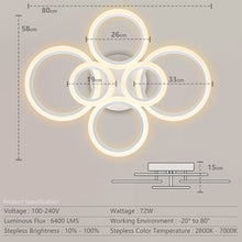 Load image into Gallery viewer, Modern Smart LED Ceiling Lights-Remote Control /Dimming
