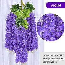 Load image into Gallery viewer, Wisteria Artificial Flower Rattan Wreath Arch 12Pcs
