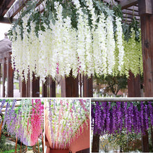 Load image into Gallery viewer, Wisteria Artificial Flower Rattan Wreath Arch 12Pcs
