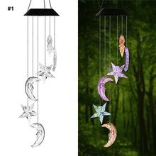 Load image into Gallery viewer, Solar Wind Chime Outdoor Light LED Color Changing
